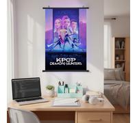 Shein Póster colgante de estilo oficial K-POP De-Mon Hunters de 60x40cm para el dormitorio de adolescentes y el set up de juegos, arte de anime vibrante, de