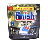 Shein Powerball Ultimate Plus pastillas lavavajillas 18 cápsulas (15+3 gratis), limpieza profunda todo en 1, brillo extra y protección del cristal incluso e