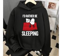 Shein Prefiero estar durmiendo. ¡Debo ir! Sudadera con capucha holgada, elegante y versátil para cubrir tu uso diario, otoño, invierno