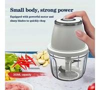 Shein Prensa de ajo recargable por USB para uso doméstico, picadora eléctrica de ajo mini, batidora y molinillo de carne multiusos totalmente automático