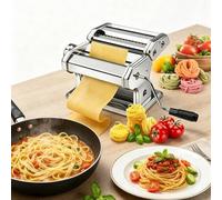Shein Prensa para fideos con 7 ajustes de grosor, rodillo para fideos de 150 cm con cortador y rodillo 2 en 1, ideal para hacer espaguetis, lasaña o ravioli
