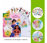 Shein Princesa Color Y Juegos de Pegatinas, 32 Páginas para Colorear Y 5 Mini Marcadores, Ideal para Regalos de Navidad de Vacaciones, 3, 4, 5 Años