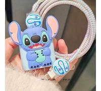 Shein Protector de cable de datos de Stitch de Disney, de PVC duradero con, compatible con 18-20W, apto para uso en el hogar, la oficina y al aire libre