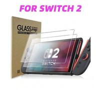 Shein Protector de pantalla de vidrio templado 9H para Switch2, película protectora transparente de alta definición resistente a arañazos, compatible con ac