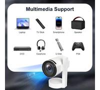 Shein Proyector de video Z11 de alcance corto, miniproyector LED 720P, Android 13, 260 lúmenes ANSI, inalámbrico, Bluetooth, zoom de acercamiento/alejado