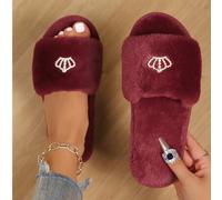 Shein (Puede tener un ligero desprendimiento de pelusa, por favor no compre si le molesta) Pantuflas cómodas, suaves y de moda para el hogar/dormitorio, ade