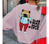 Shein Puerto Rico, Estampado de rana y conejito "DtMF", Camiseta ajustada para mujer, Top de verano, Serie K-Pop Warrior, Top de algodón, Ropa para mujer, R
