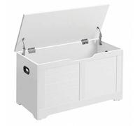 Shein Puff Almacenaje, Banco Almacenaje con 2 Bisagras de , Baúl Almacenaje, Banco Zapatero, Estilo de Campo, 40 x 80 x 46 cm, para Pasillo Dormitorio Salón