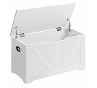 Shein Puff Almacenaje, Banco Almacenaje con 2 Bisagras de , Baúl Almacenaje, Banco Zapatero, Estilo de Campo, 40 x 80 x 46 cm, para Pasillo Dormitorio Salón