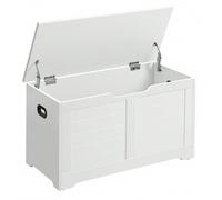 Shein Puff Almacenaje, Banco Almacenaje con 2 Bisagras de , Baúl Almacenaje, Banco Zapatero, Estilo de Campo, 40 x 80 x 46 cm, para Pasillo Dormitorio Salón