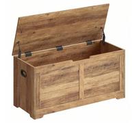 Shein Puff Almacenaje, Banco Almacenaje con 2 Bisagras de , Baúl Almacenaje, Banco Zapatero, Estilo de Campo, 40 x 100 x 46 cm, para Pasillo Dormitorio Saló