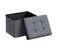 Shein Puff Almacenaje, Banco de Almacenamiento de Terciopelo Plegable, Taburete Reposapiés, 31 x 41 cm, Carga de 130 kg, para Entrada, Sala de Estar, Dormit