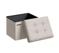 Shein Puff Almacenaje, Banco de Almacenamiento de Terciopelo Plegable, Taburete Reposapiés, 31 x 41 cm, Carga de 130 kg, para Entrada, Sala de Estar, Dormit