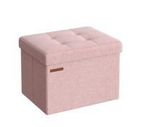 Shein Puff Almacenaje, Baúl de Almacenaje Plegable, 31 x 41 cm, Taburete Reposapiés, Banco con Almacenamiento, Soporta hasta 130 kg, para Sala de Estar, Dor
