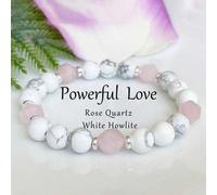 Shein Pulsera de cuentas de howlita estilo boho, coraje, memoria, conocimiento, inspiración, sanación emocional, alivia el estrés, joyería minimalista para