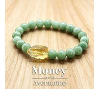 Shein Pulsera de cuentas "Riqueza" - Decorada con aventurina verde y cuarzo amarillo; un accesorio de estilo bohemio diseñado para ayudarte a lograr el equi