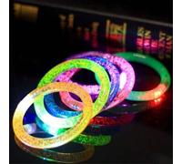 Shein Pulsera de fiesta LED multicolor, 10 piezas/30 piezas/40 piezas, 6 colores que se iluminan para bodas, cumpleaños, festivales musicales, carnaval de A