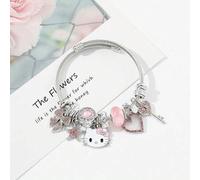Shein Pulsera de Hello Kitty de Sanrio, de material de aleación de zinc lindo, adecuada para uso diario y como regalo, para todas las estaciones, regalo de