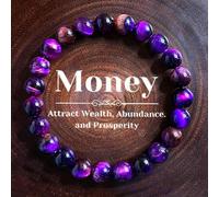 Shein Pulsera de piedra de ojo de tigre de la galaxia natural de 8 mm. La piedra natural implica riqueza y buena suerte. Se puede utilizar como un regalo pa