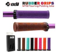 Shein Puños de goma suaves y antideslizantes para manillar de bicicleta ODI, puños de bicicleta de montaña impermeables con bloqueo, puños de bicicleta de m