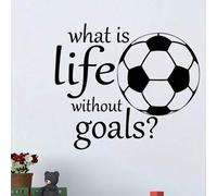 Shein ¿qué Es La Vida Sin Metas? Calcomanía De Fútbol De Vinilo Para Pared De La Casa, Diseño De Arte Para El Hogar, Dormitorio, Sala De Estar, Sala De Jueg