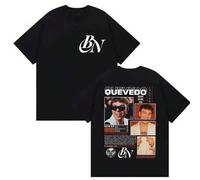 Shein Quevedo Buenas Noches Álbum 2025 Merch Camiseta para Hombres y Mujeres Harajuku Vintage de Alta Calidad Camisetas de Algodón Cómodo Manga Corta