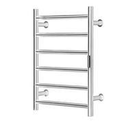 Shein Radiador toallero calefactable, toallero calefactable con 6 barras, toallero calefactable impermeable con temporizador y pantalla LED, 5 niveles de te