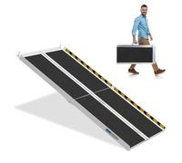 Shein Rampa para silla de ruedas plegable 61CM/91CM/152CM, rampa para silla de ruedas, rampa para silla de ruedas de aluminio, rampa antideslizante para sil