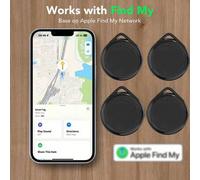 Shein Rastreador AirTag - Paquete de 1/2/4 con 2 opciones de color (Blanco/Negro) | Localizador de llaves inteligente compatible con la red Find My de Apple