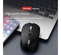 Shein Ratón de oficina inalámbrico Lenovo, ratón de modo dual con Bluetooth y 2,4 GHz, teclas silenciosas, agarre ergonómico y 1600 DPI para ordenador y tab