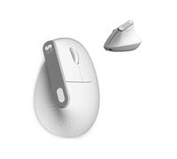 Shein Ratón ergonómico inalámbrico por bluetooth/ 2.4ghz subblim nature vertical ergo dual battery/ batería recargable/ hasta 4000 dpi/ blanco