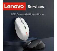 Shein Ratón inalámbrico de doble modo Lenovo N220, compatible con Bluetooth y conexión 2.4G, ratón silencioso ergonómico para oficina, DPI ajustable, larga