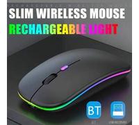 Shein Ratón Inalámbrico Iluminado De Modo Dual Recargable Para Computadora/portátil, Silencio, Oficina Y Juegos