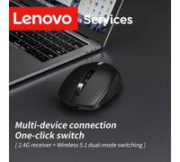 Shein Ratón inalámbrico Lenovo N220, conexión con receptor USB, silencioso y cómodo, portátil y ligero, ratón para oficina, hogar y juegos