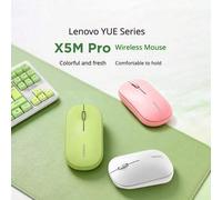 Shein Ratón inalámbrico Lenovo YUE Series X5M Pro 2.4G silencioso y ergonómico, óptico y portátil para oficina, hogar, PC, portátil y escritorio