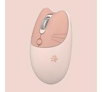 Shein Ratón inalámbrico M3 con diseño de pata de gato, ligero y bonito, y forma de oreja de gato, adecuado para Windows, PC, ordenadores portátiles y de sob