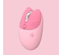 Shein Ratón Inalámbrico M3 con Patrón De Pata De Gato Lindo Y Ligero Y Forma De Oreja De Gato, Adecuado Para Windows, PC, Computadoras Portátiles, Computado