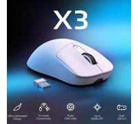 Shein Ratón inalámbrico para juegos ATTACK SHARK X3, 49g, ratón de computadora ergonómico, triple modo, sensor óptico PAW3395 de 26K DPI, 200h de duración d