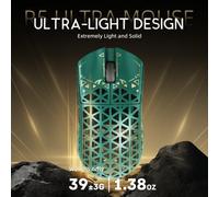 Shein Ratón inalámbrico para juegos ultraligero ATTACK SHARK R5 con compuestos de fibra de carbono, sensor PAW3950MAX de 8K, conexión Tri-Mode Nordic52840 M