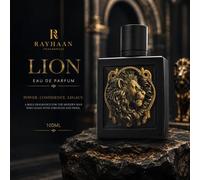 Shein RAYHAAN LION Eau De Parfum para hombres 100ML Fragancia de lujo de larga duración con notas amaderadas y ámbar Perfume árabe premium Regalo para hombr