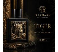 Shein RAYHAAN TIGER Eau De Parfum para Hombre 100ML Fragancia de Lujo Amaderada y Especiada de Larga Duración Perfume Árabe Premium Regalo para Hombres