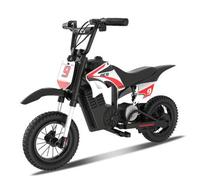 Shein RCB Moto eléctrica infantil, con velocidad de 10/15/25 km/h y 16 km de autonomía. Motor de 350 W, luz ambiental y doble amortiguador. Motocross de 12