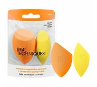 Shein Real Techniques Miracle Complexion Sponge + Concealer Sponge Duo, Esponjas para Mezclar Maquillaje para Base & Corrector, Ofrece Cobertura Ligera a Me