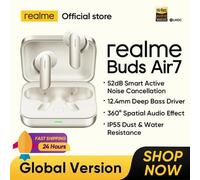 Shein Realme Buds Air 7, auriculares Bluetooth/intrauriculares, 52 horas de espera, unidad de controlador de graves profundos de 12,4 mm, cancelación de rui