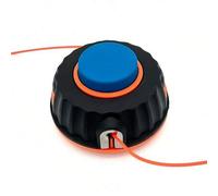 Shein Recambios duraderos de cabezal de desbrozadora de nailon, adaptados para M10*1.25, en negro y azul con acentos naranjas, fáciles de instalar en equipo