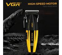 Shein Recortadora de cabello profesional VGR, ajustable, con display digital, 9000RPM, recargable y inalámbrica, máquina de cortar el cabello V-285