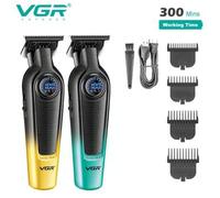 Shein Recortadora de cabello VGR con pantalla digital, carga rápida, autonomía ultra larga, inalámbrica, recargable por USB, para uso como barbero V-996