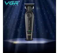 Shein Recortadora de cabello VGR inalámbrica con velocidades ajustables, cortadora de cabello eléctrica portátil con pantalla digital, recargable por USB, a