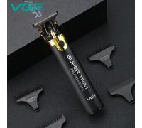 Shein Recortadora de pelo profesional eléctrica VGR de metal, recortadora de pelo inalámbrica portátil, acabadora de barbero, recortadora de pelo V-082