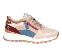 Shein REFRESH | Zapatos con Cuña Refresh para Mujer - Zapato Casual en Color Beige con Detalles en Colores - Zapato con Cordones y Cremallera - Máximo Ajust